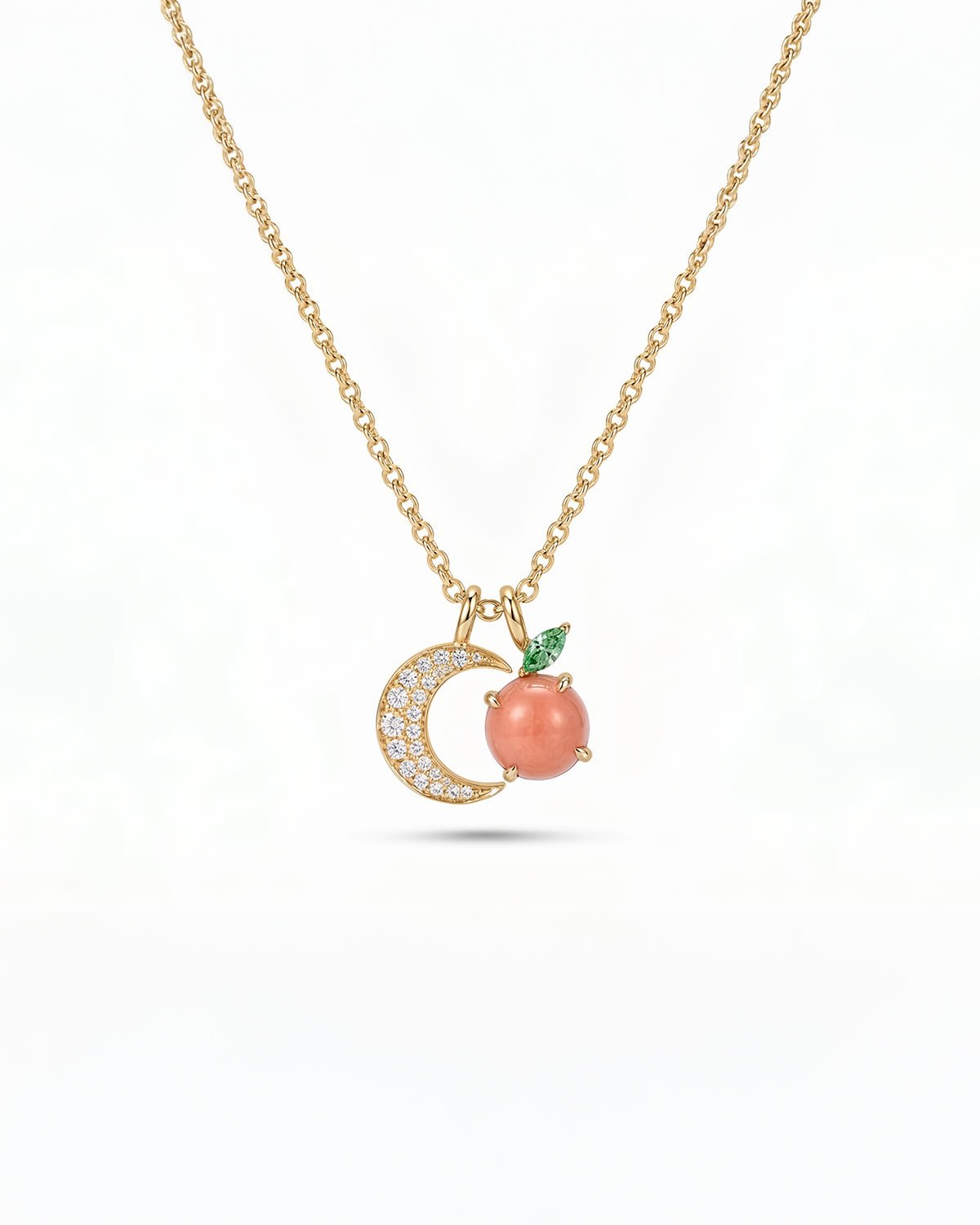 The Moon Peach Necklace - PBD Necklaces