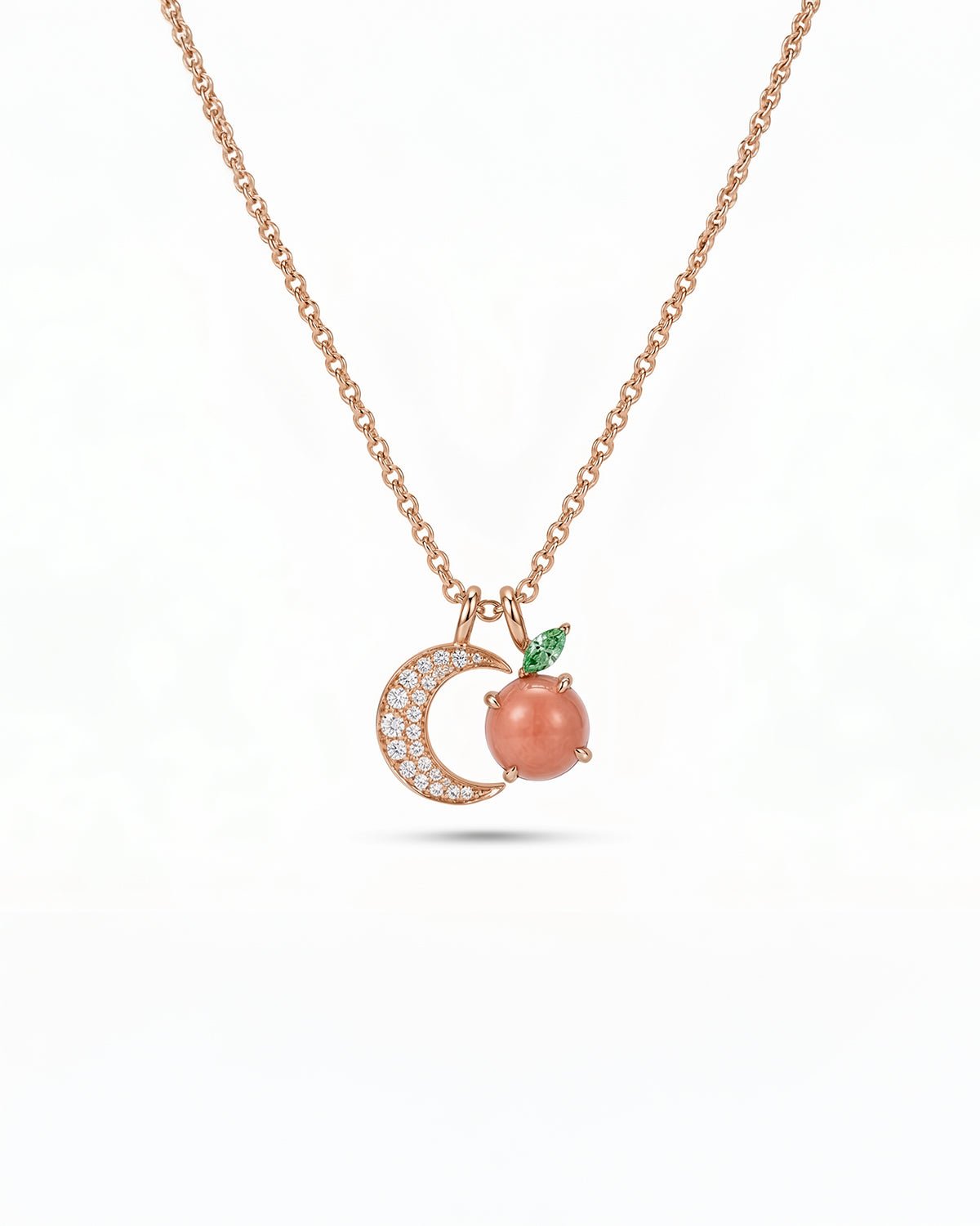 The Moon Peach Necklace - PBD Necklaces