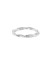 Braided Diamond wedding band with woven design featuring pavé round diamonds and a high-polish gold strand at Princess Bride Diamonds jewelry store in Orange County