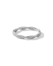 Tight Braid Band | 50% Eternity | 14K White Gold