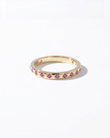 Natural Pink Sapphire Star Band