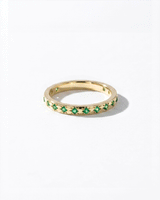 Natural Emerald Star Band