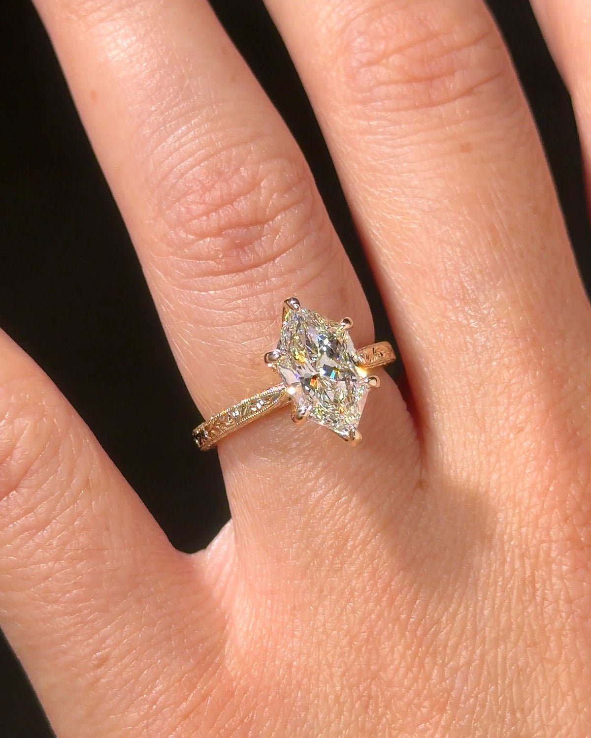 Victoria Dutch Marquise Hand Engraved - PBD Engagement Rings