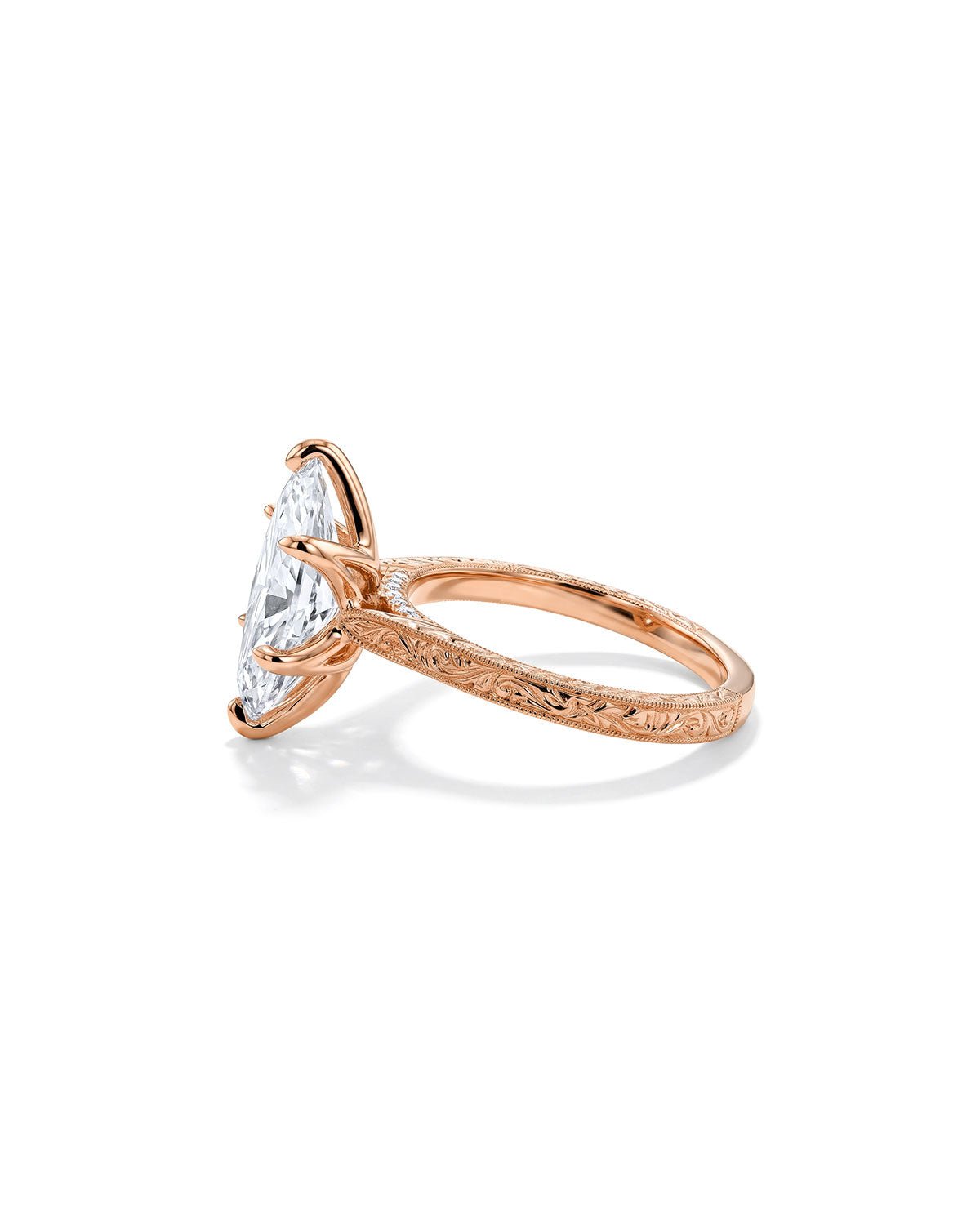 Victoria Marquise Hand Engraved - PBD Engagement Rings