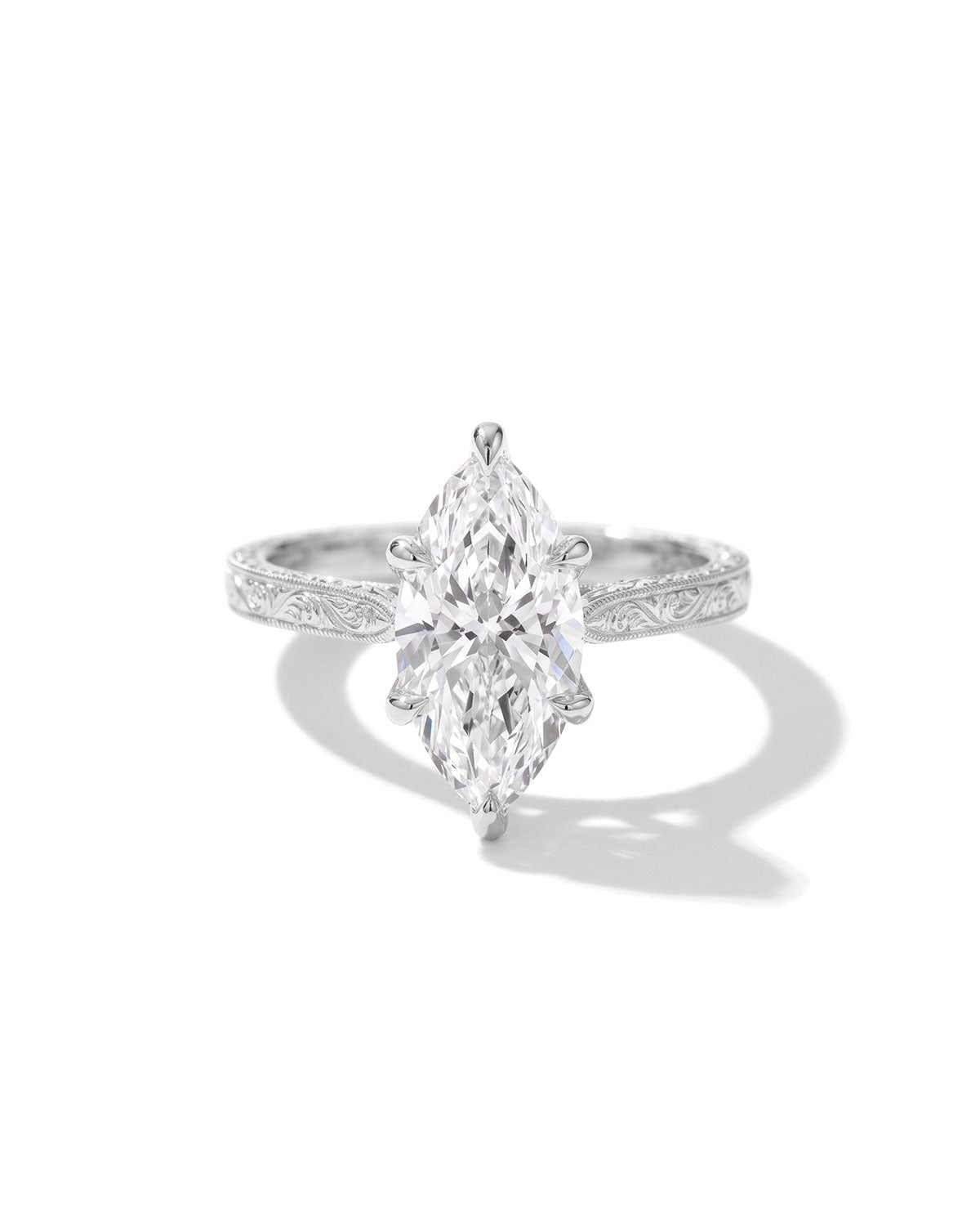 Victoria Marquise Hand Engraved - PBD Engagement Rings