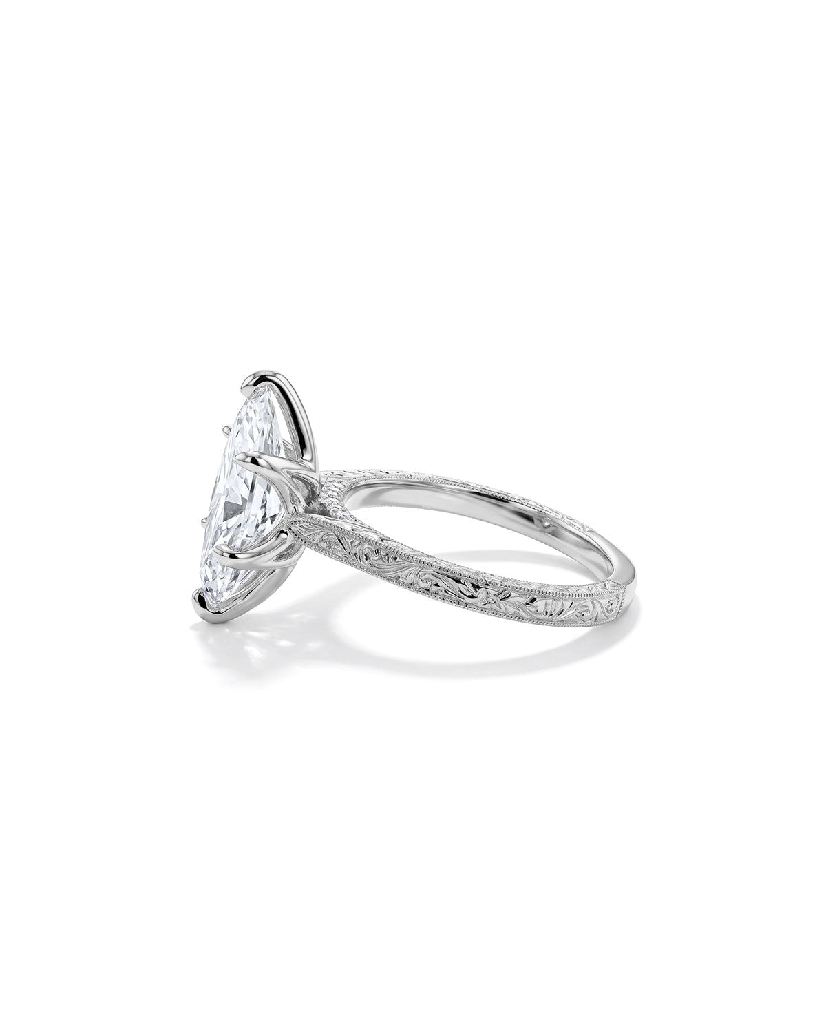 Victoria Marquise Hand Engraved - PBD Engagement Rings