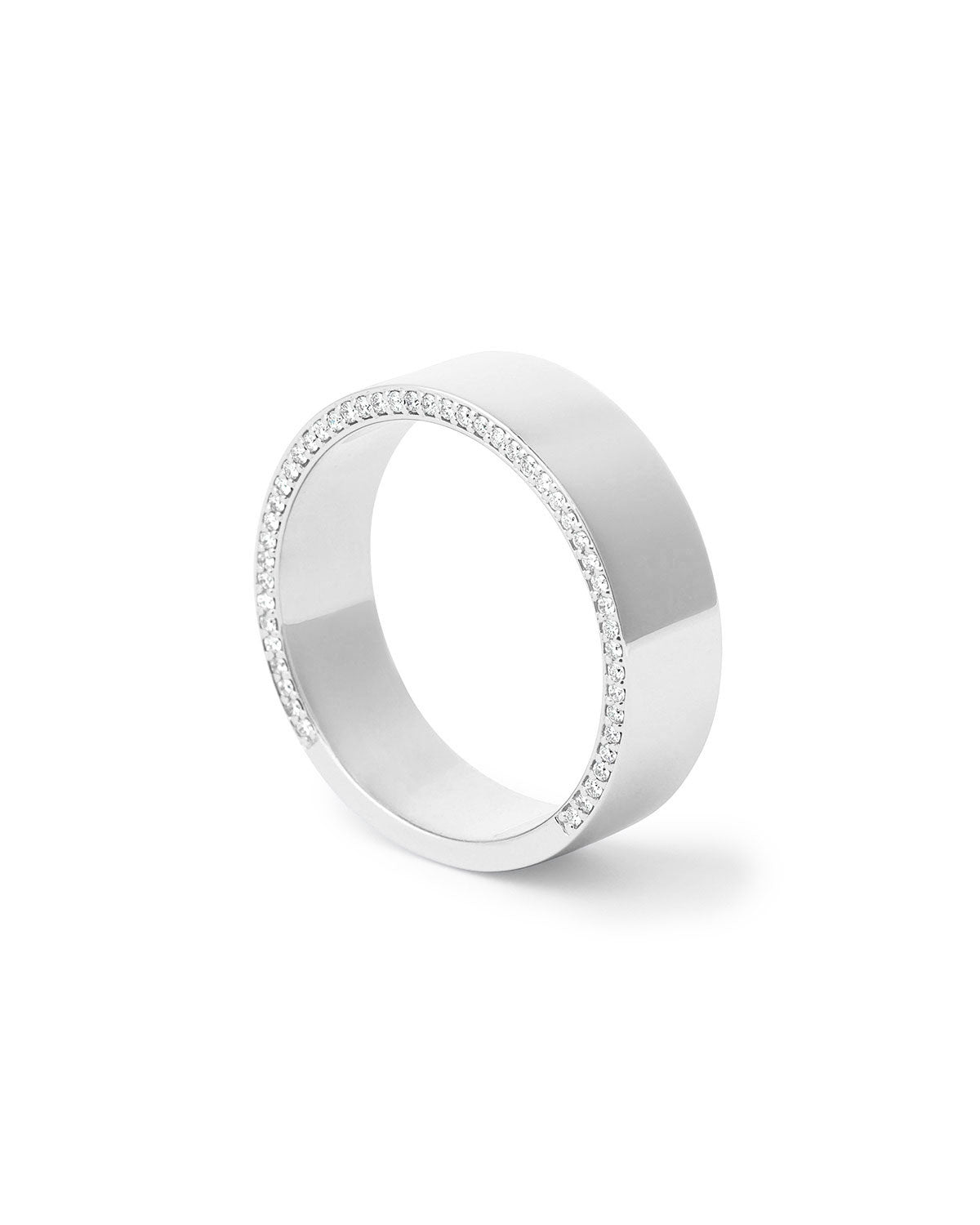 7mm Flat Polish Band with Diamond Edges