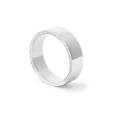 7mm Flat Polish Band with Diamond Edges