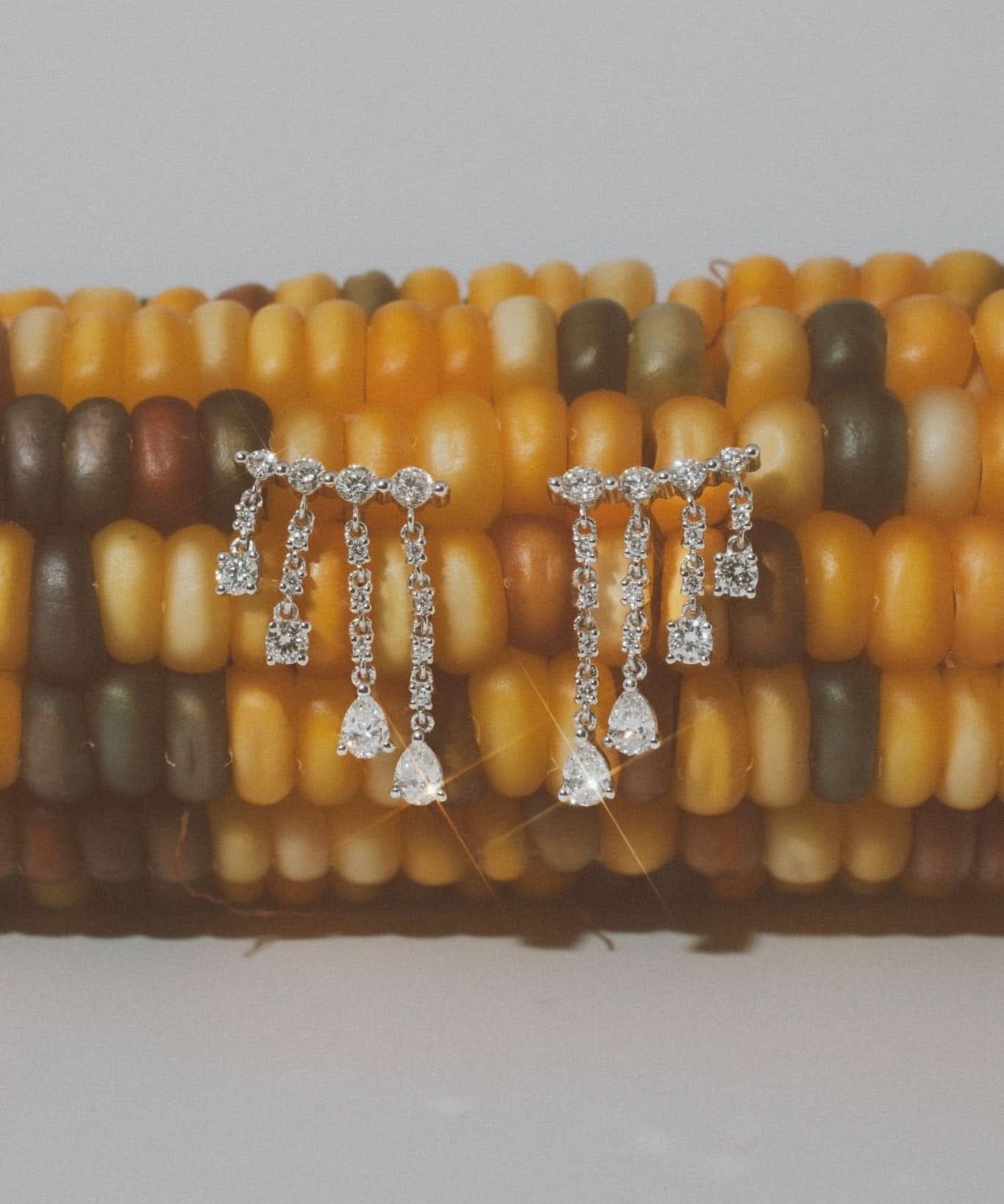 White Gold Sarah Diamond Earrings - PBD Earrings