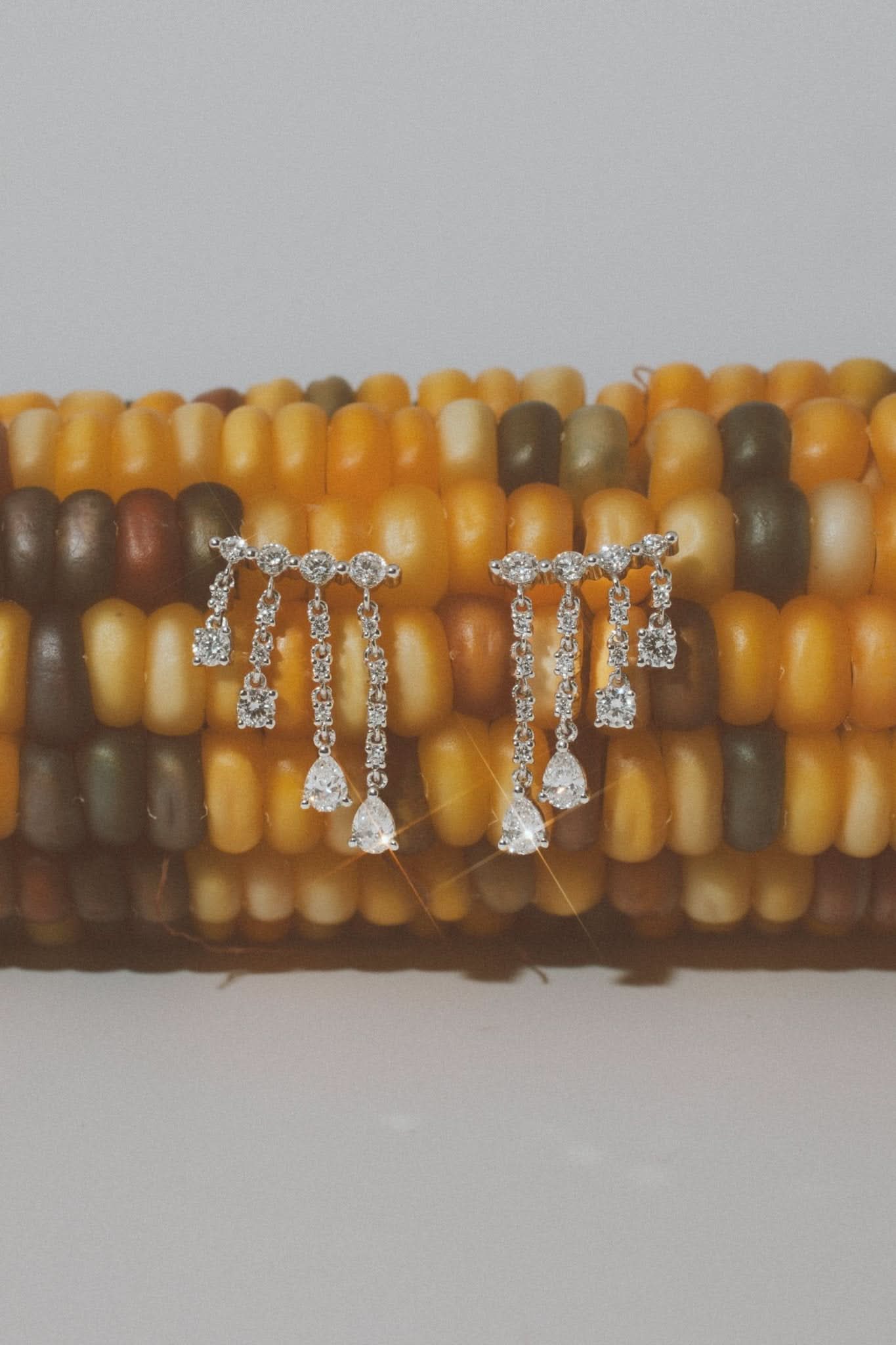 White Gold Sarah Diamond Earrings - PBD Earrings