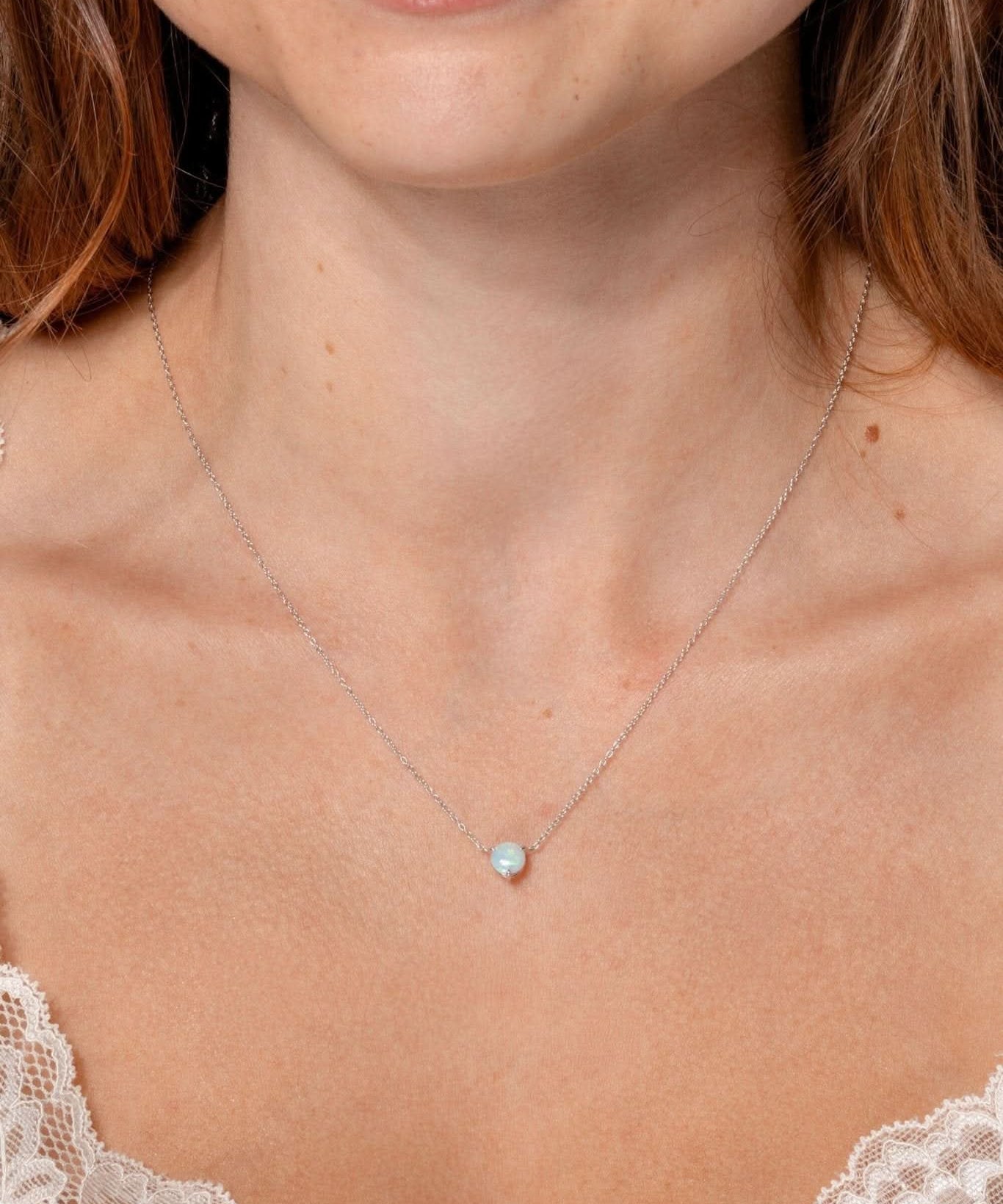 White Opal Necklace - PBD Necklaces