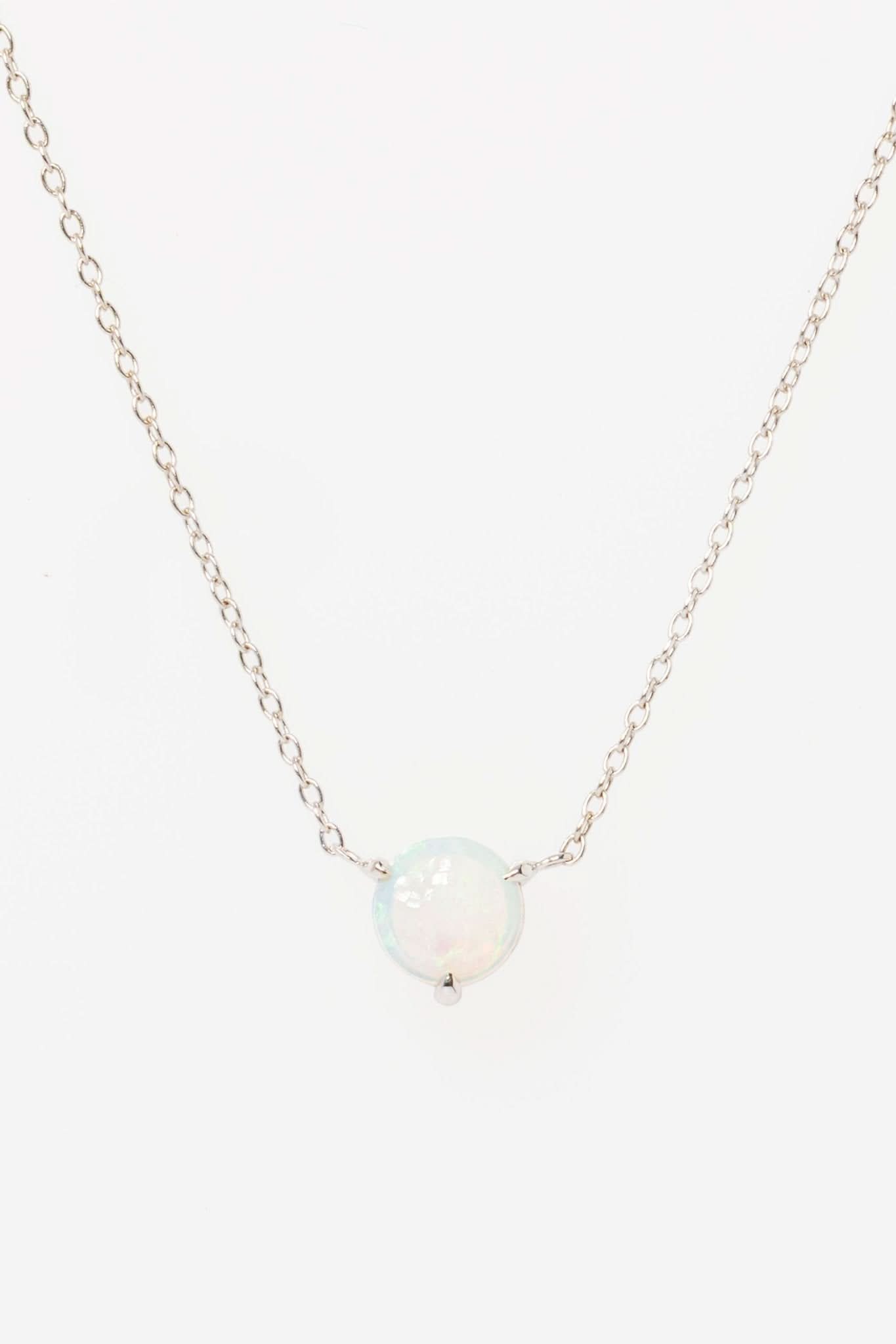 White Opal Necklace - PBD Necklaces