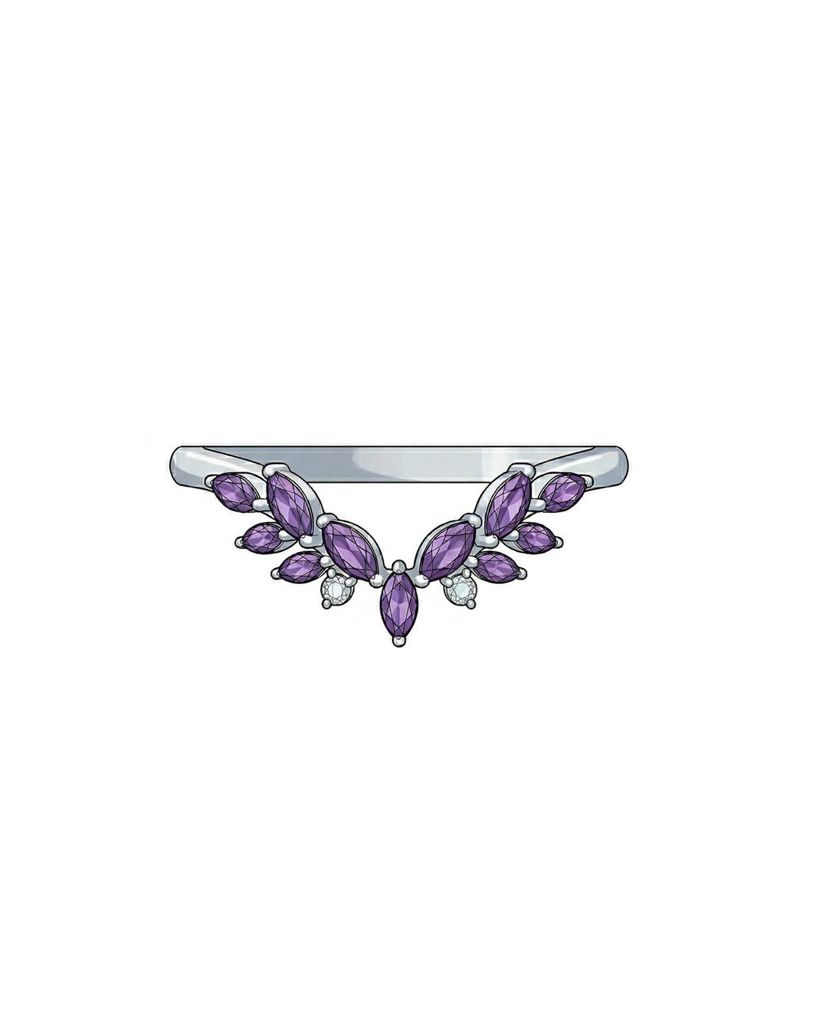 Wisteria Wedding Band - PBD Rings