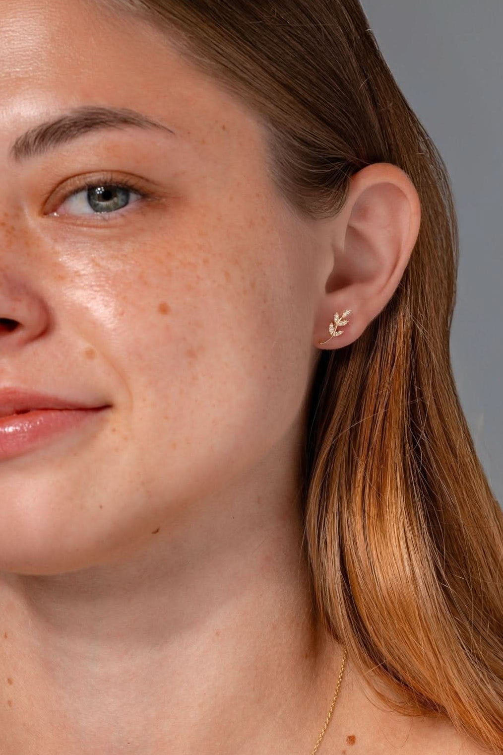 Yellow Gold Branch Studs - PBD Earrings