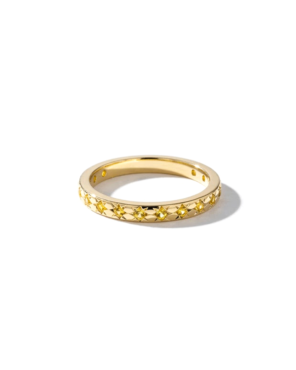 Natural Yellow Sapphire Star Band