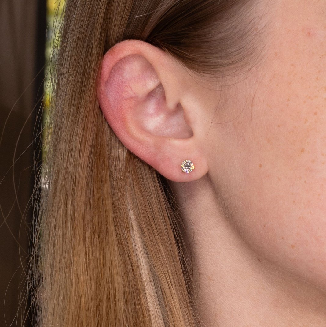 0.64ct E-VS1 Round Lab Diamond Studs Earrings Princess Bride Diamonds 