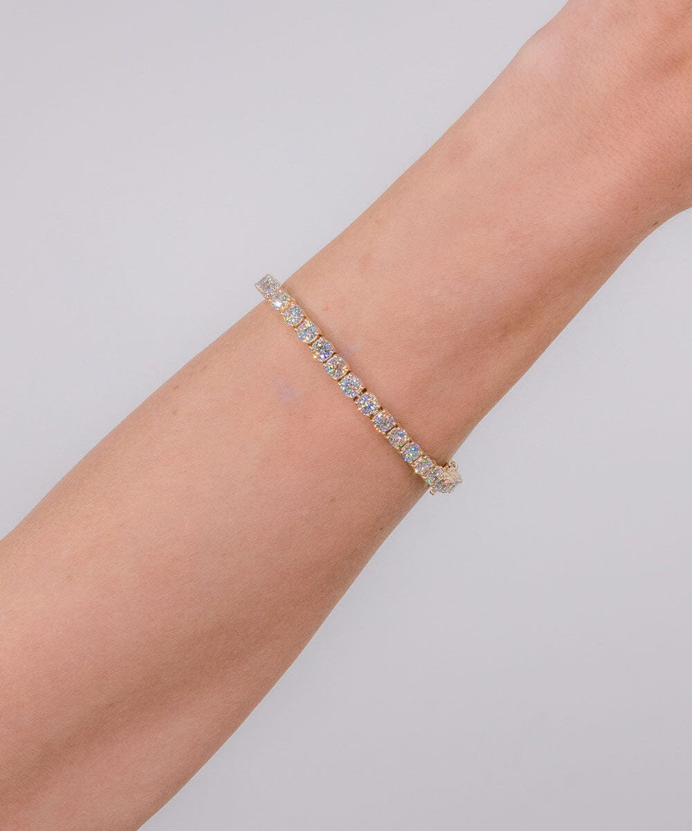 10.54ct F+ VS+ Lab Diamond Tennis Bracelet Bracelets Princess Bride Diamonds 