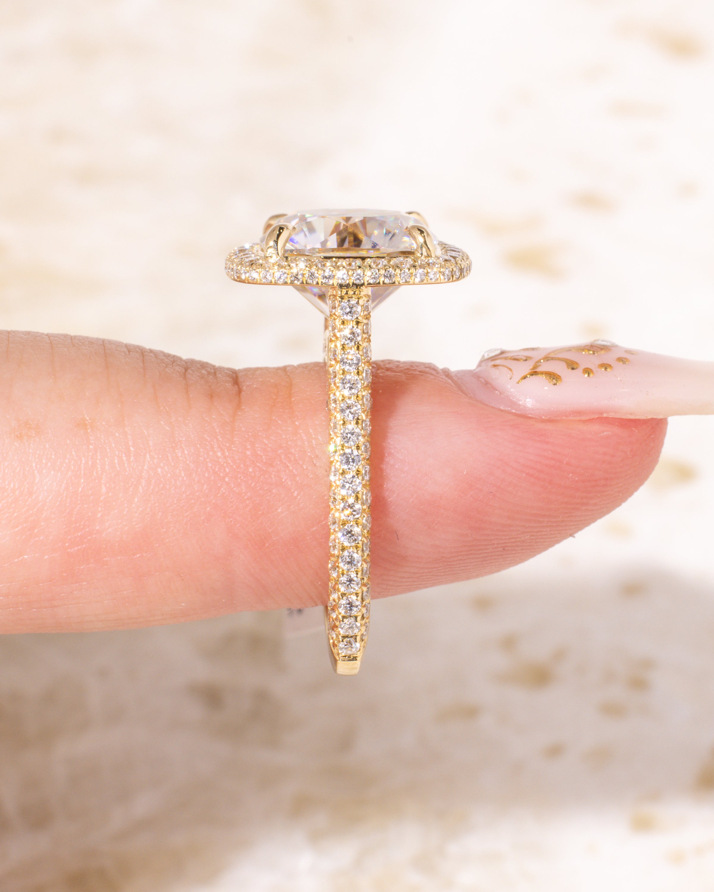 10mm (5ct DEW) Cushion Moissanite Courtney Engagement Rings Princess Bride Diamonds 
