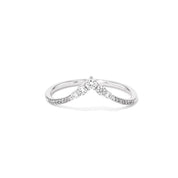 1.3mm Graduating Diamond Chevron Ring Ring Princess Bride Diamonds 