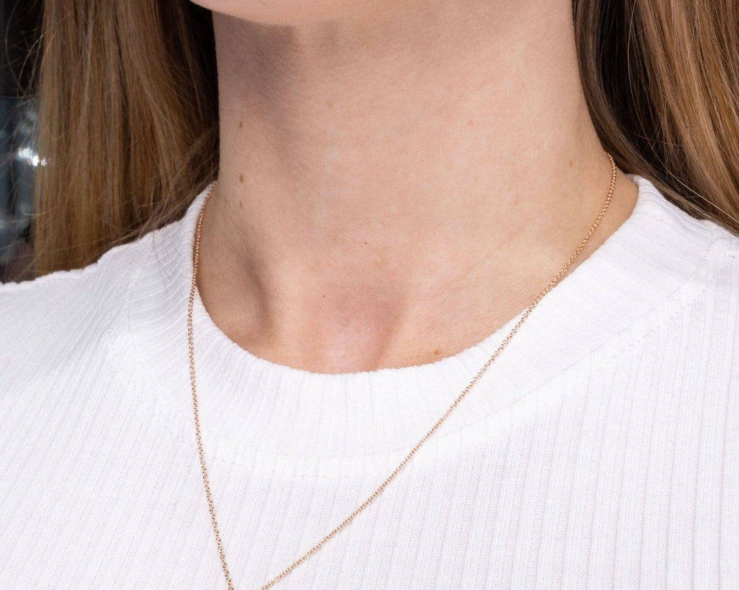 14k Rose Gold Pavé Diamond Moon Necklace Necklaces Princess Bride Diamonds 