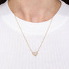 14k Yellow Gold Pink Opal Heart Necklace Necklaces Princess Bride Diamonds 