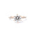 1.4mm Caraline Round Engagement Rings Princess Bride Diamonds 3 14K Rose Gold 