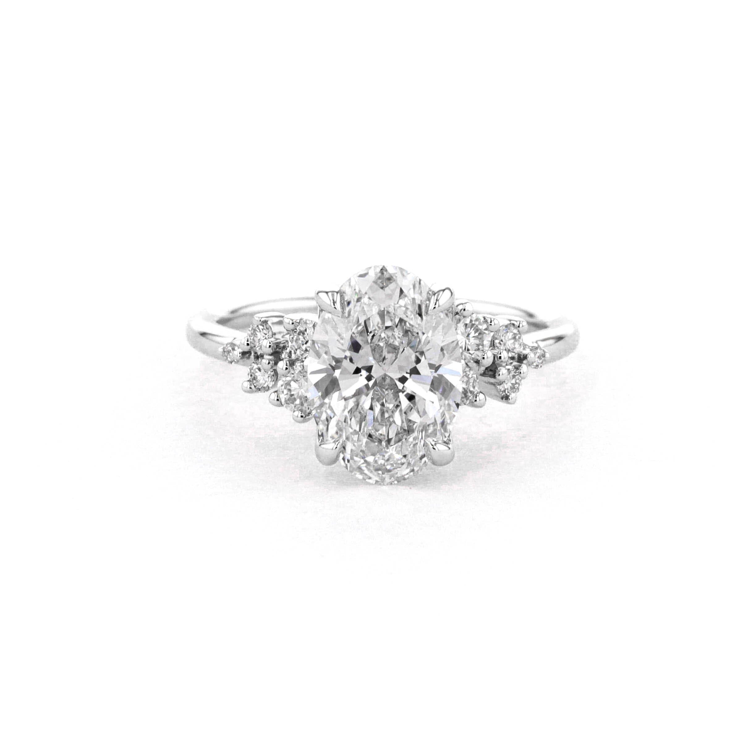 1.4mm Nova Oval Engagement Rings Princess Bride Diamonds 