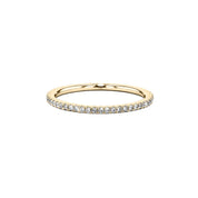 1.4mm Pavé Diamond Ring Ring Princess Bride Diamonds 3 14K Yellow Gold 