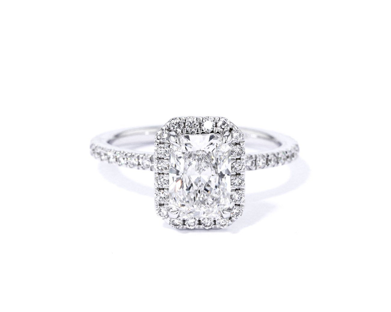 1.6mm Angela Radiant Engagement Rings Princess Bride Diamonds 