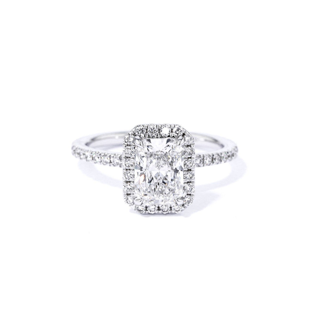 1.6mm Angela Radiant Engagement Rings Princess Bride Diamonds 