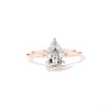 1.6mm Caraline Pear High Polish Engagement Rings Princess Bride Diamonds 3 14K Rose Gold 