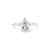 1.6mm Caraline Pear High Polish Engagement Rings Princess Bride Diamonds 3 14K White Gold 
