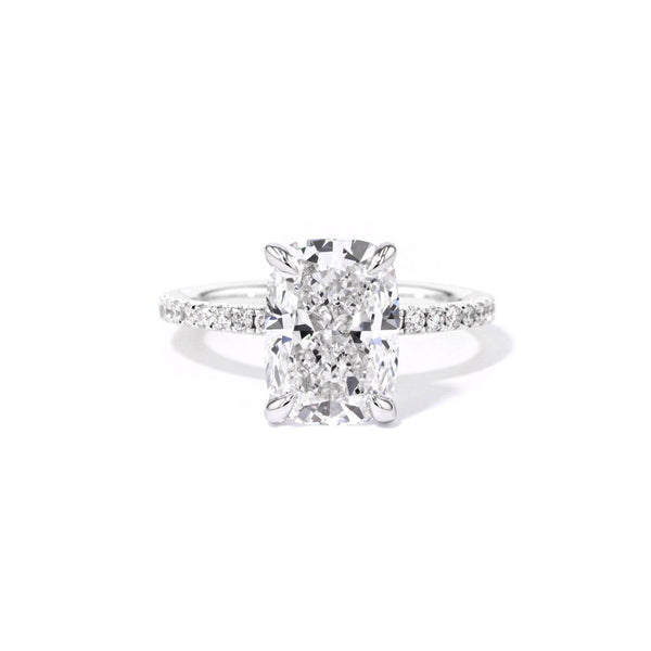 1.6mm Juliette Elongated Cushion Engagement Rings Princess Bride Diamonds 
