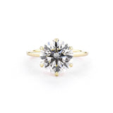 1.6mm Juliette Round High Polish Engagement Rings Princess Bride Diamonds 