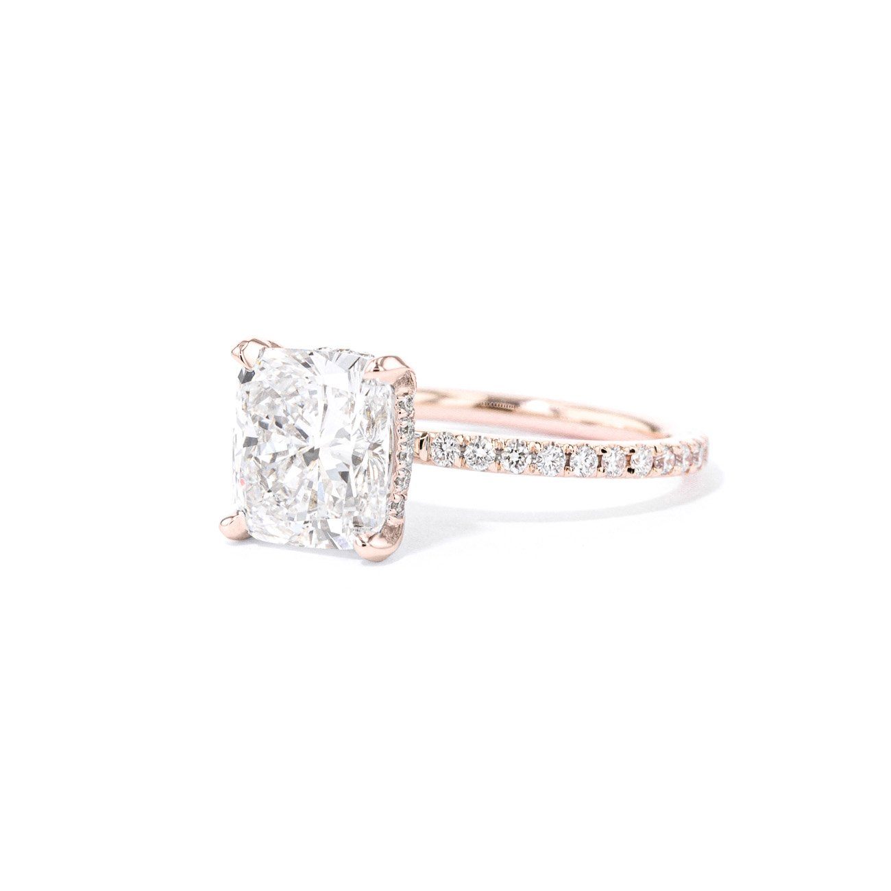 1.6mm Kayla Cushion Engagement Rings Princess Bride Diamonds 