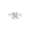 1.6mm Kayla Cushion Engagement Rings Princess Bride Diamonds 3 14K White Gold 