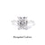 1.6mm Kayla Cushion High Polish Engagement Rings Princess Bride Diamonds 