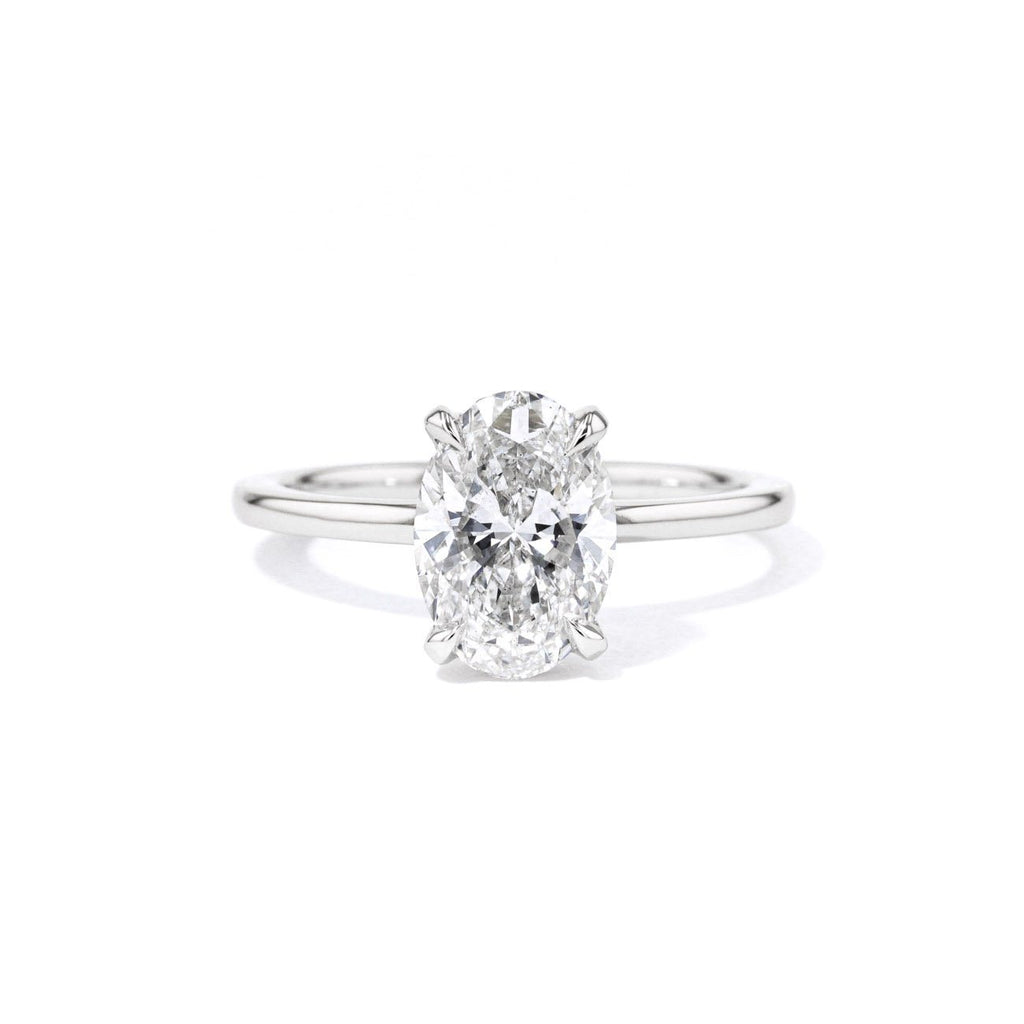 1.6mm Kayla Oval High Polish Engagement Rings Princess Bride Diamonds 3 14K White Gold 