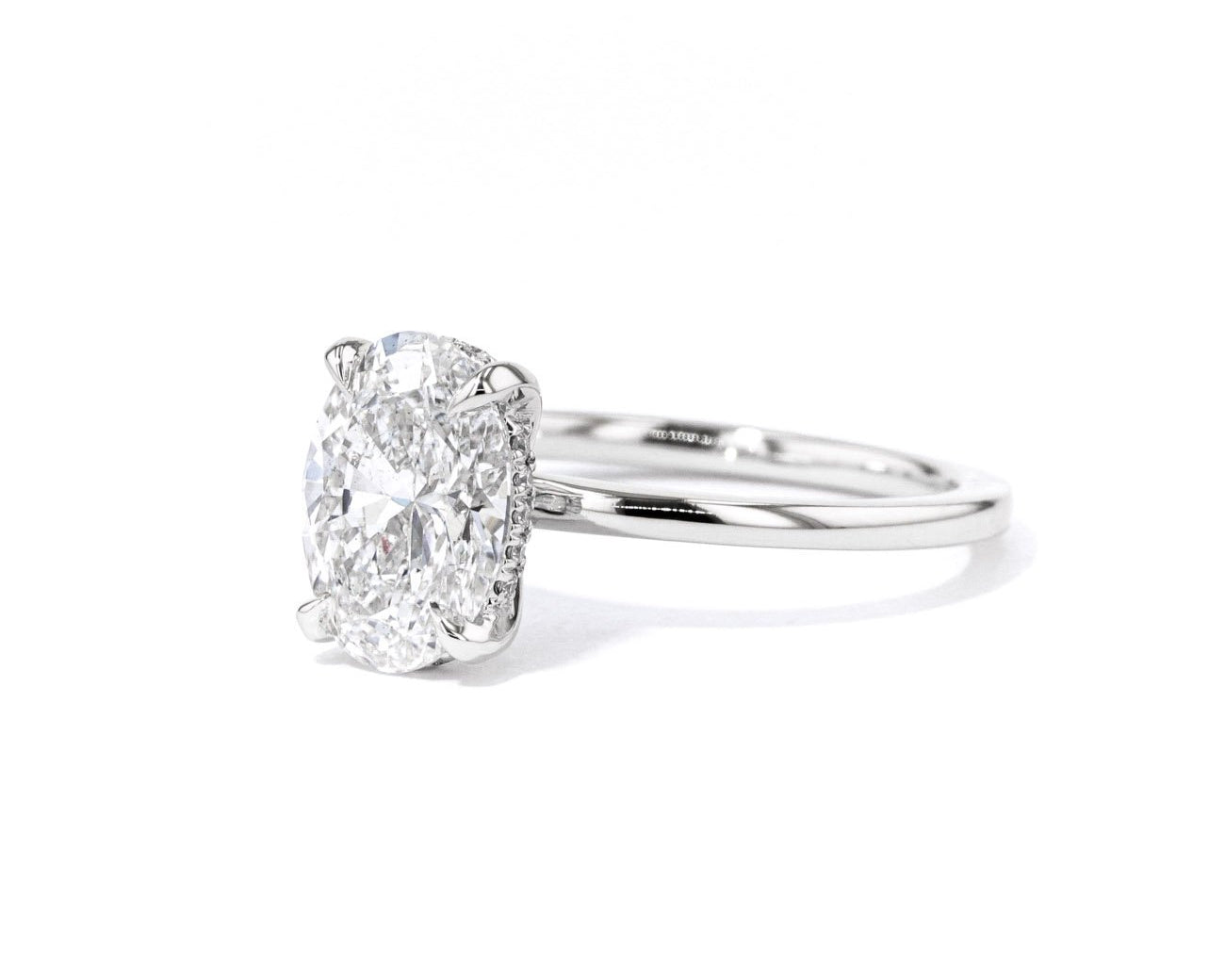 1.6mm Kayla Oval High Polish Engagement Rings Princess Bride Diamonds 