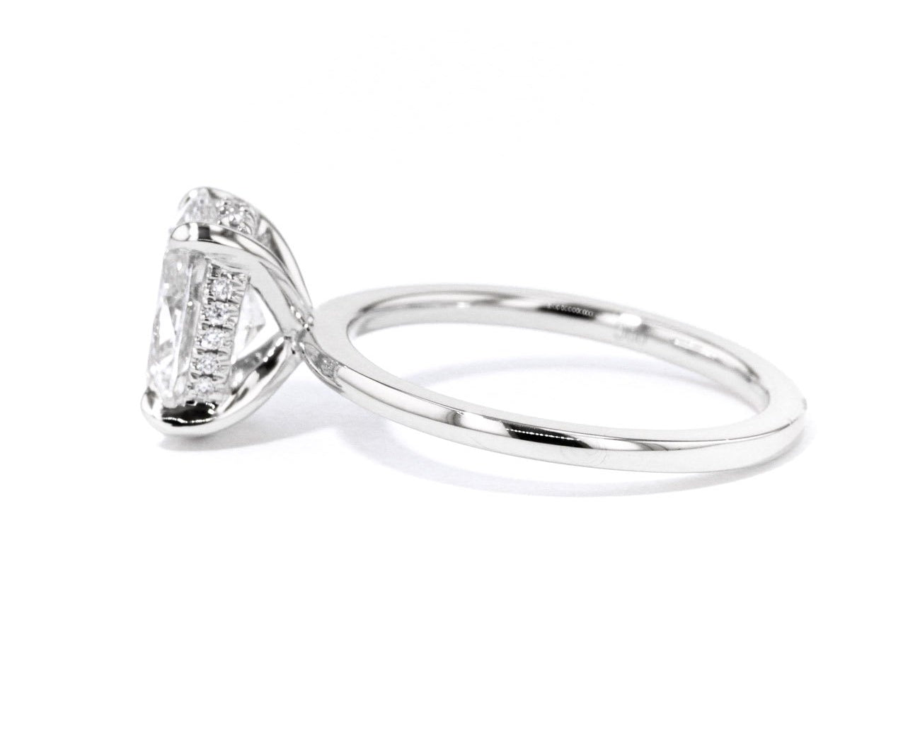 1.6mm Kayla Oval High Polish Engagement Rings Princess Bride Diamonds 