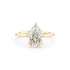 1.6mm Kayla Pear High Polish Engagement Rings Princess Bride Diamonds 