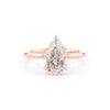 1.6mm Kayla Pear High Polish Engagement Rings Princess Bride Diamonds 