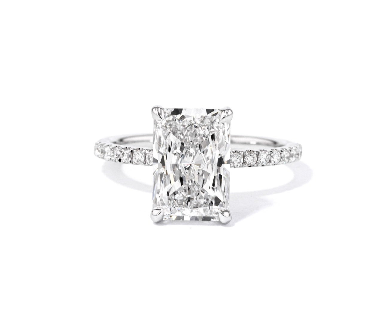 1.6mm Kayla Radiant Engagement Rings Princess Bride Diamonds 