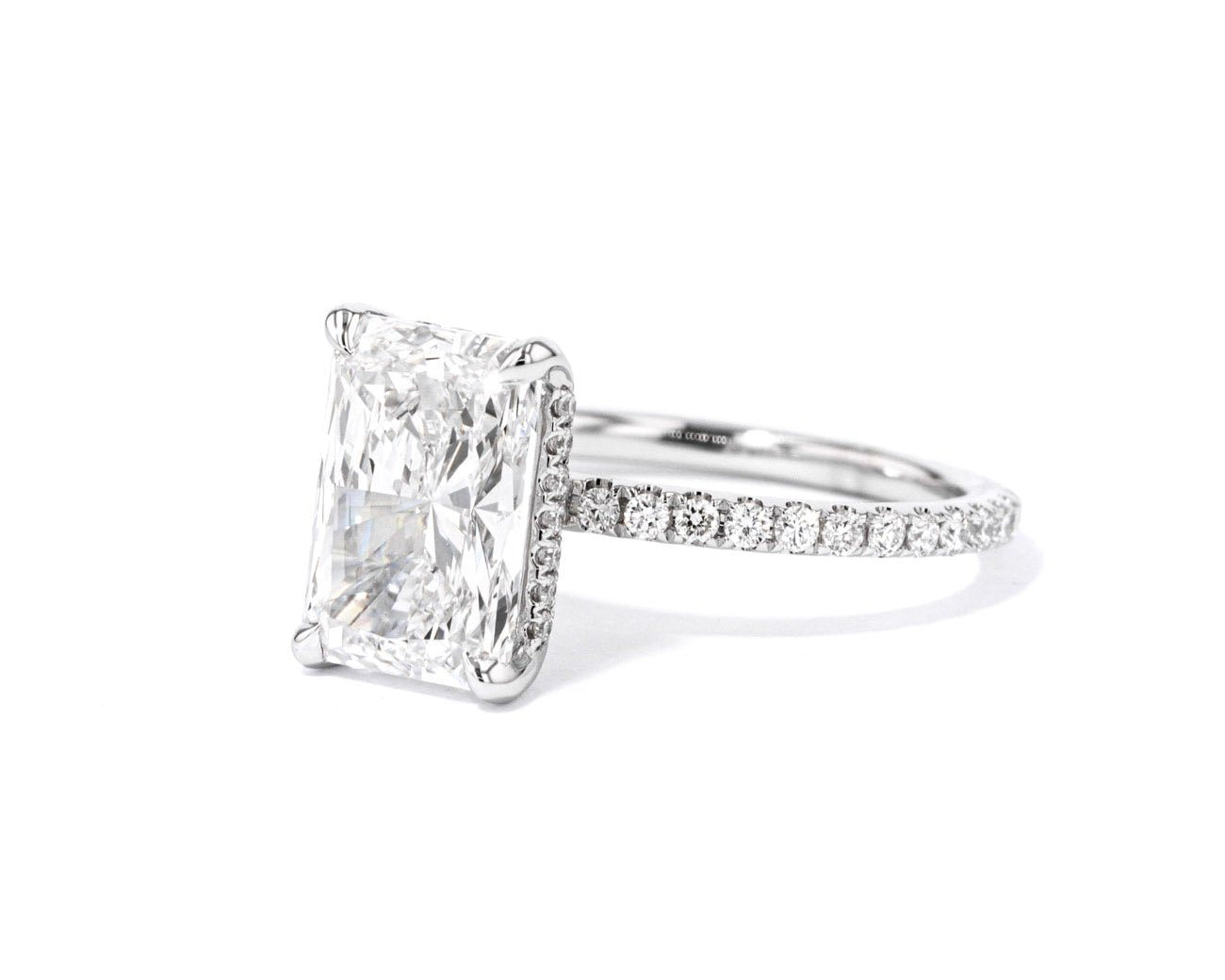 1.6mm Kayla Radiant Engagement Rings Princess Bride Diamonds 