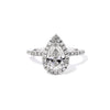 1.6mm Leilani Pear Engagement Rings Princess Bride Diamonds 