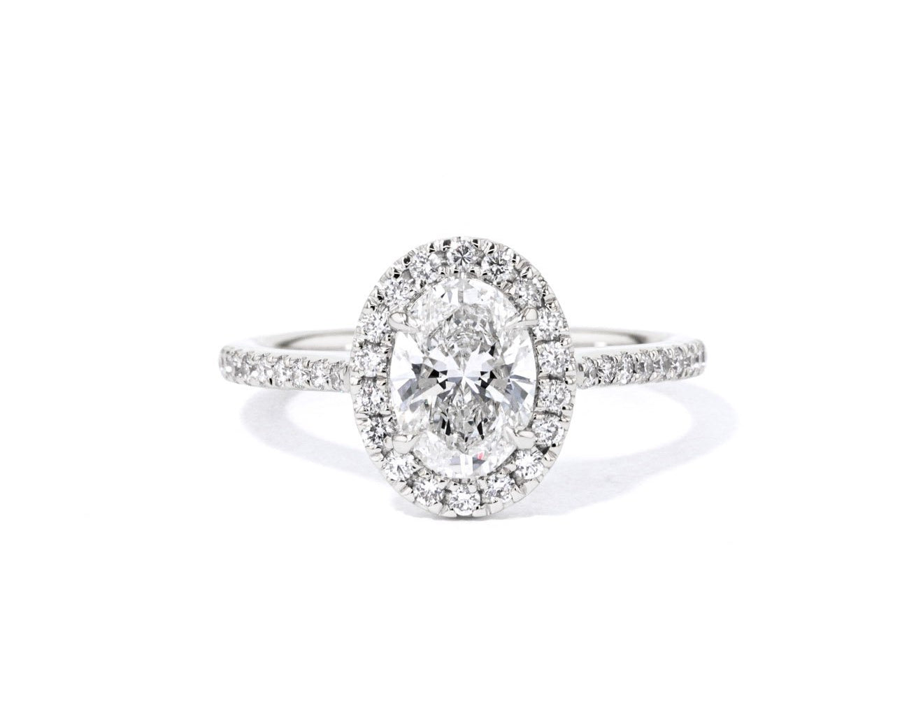 1.6mm Lynn Oval Engagement Rings Princess Bride Diamonds 3 14K White Gold 