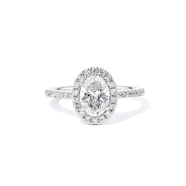 1.6mm Lynn Oval Engagement Rings Princess Bride Diamonds 3 14K White Gold 