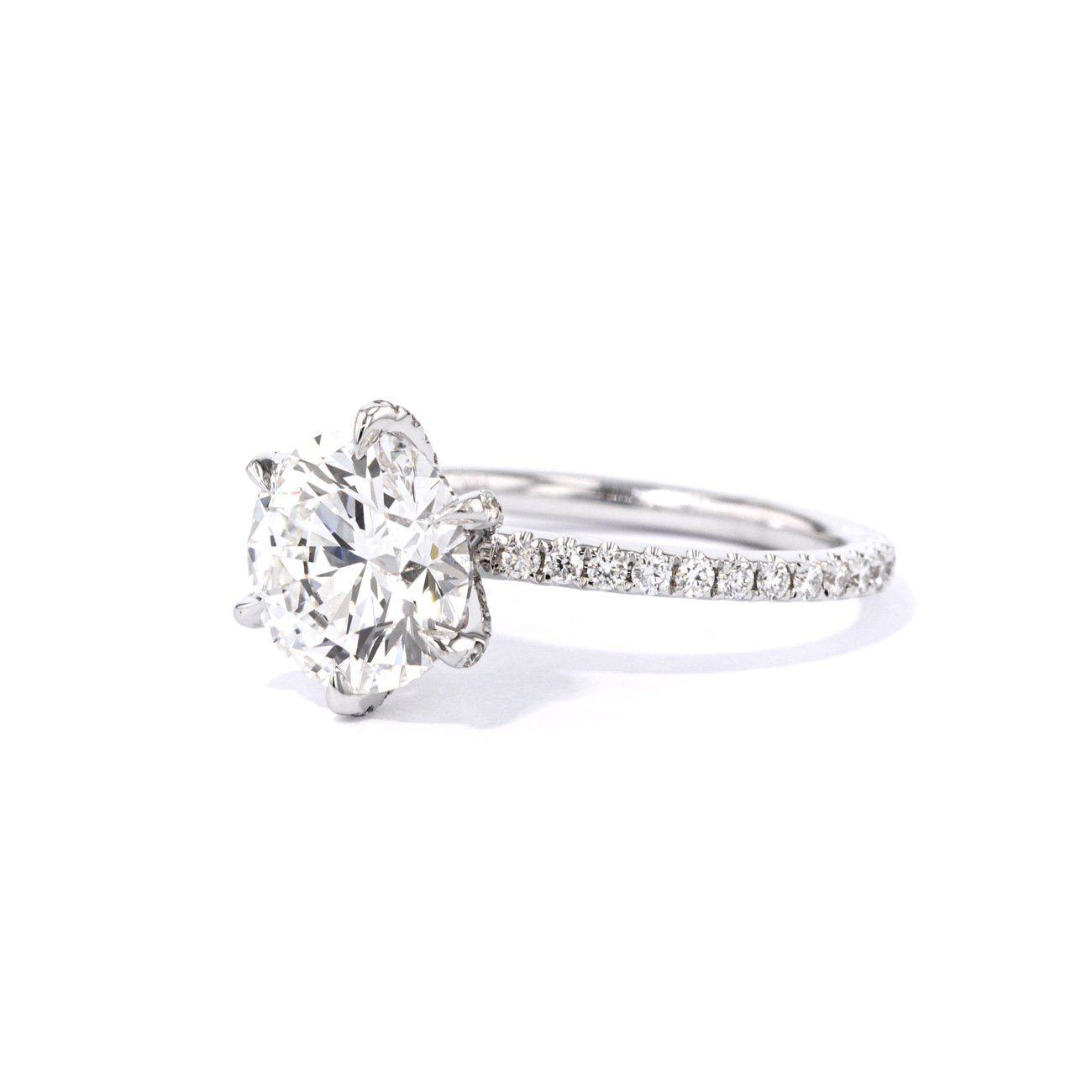 1.6mm Maggie Round 6 Prongs Engagement Rings Princess Bride Diamonds 