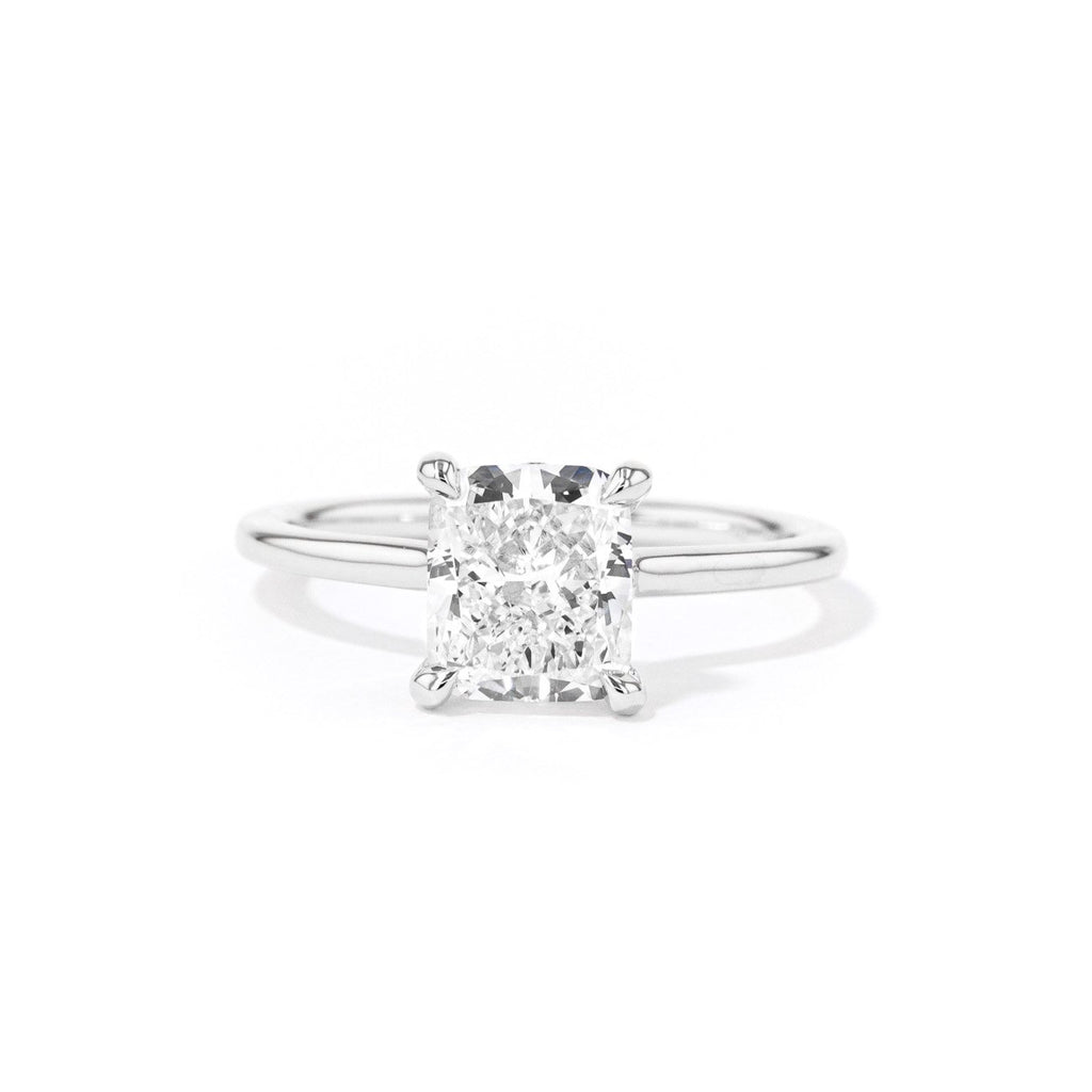 1.6mm Nicole Cushion High Polish Engagement Rings Princess Bride Diamonds 3 14K White Gold 