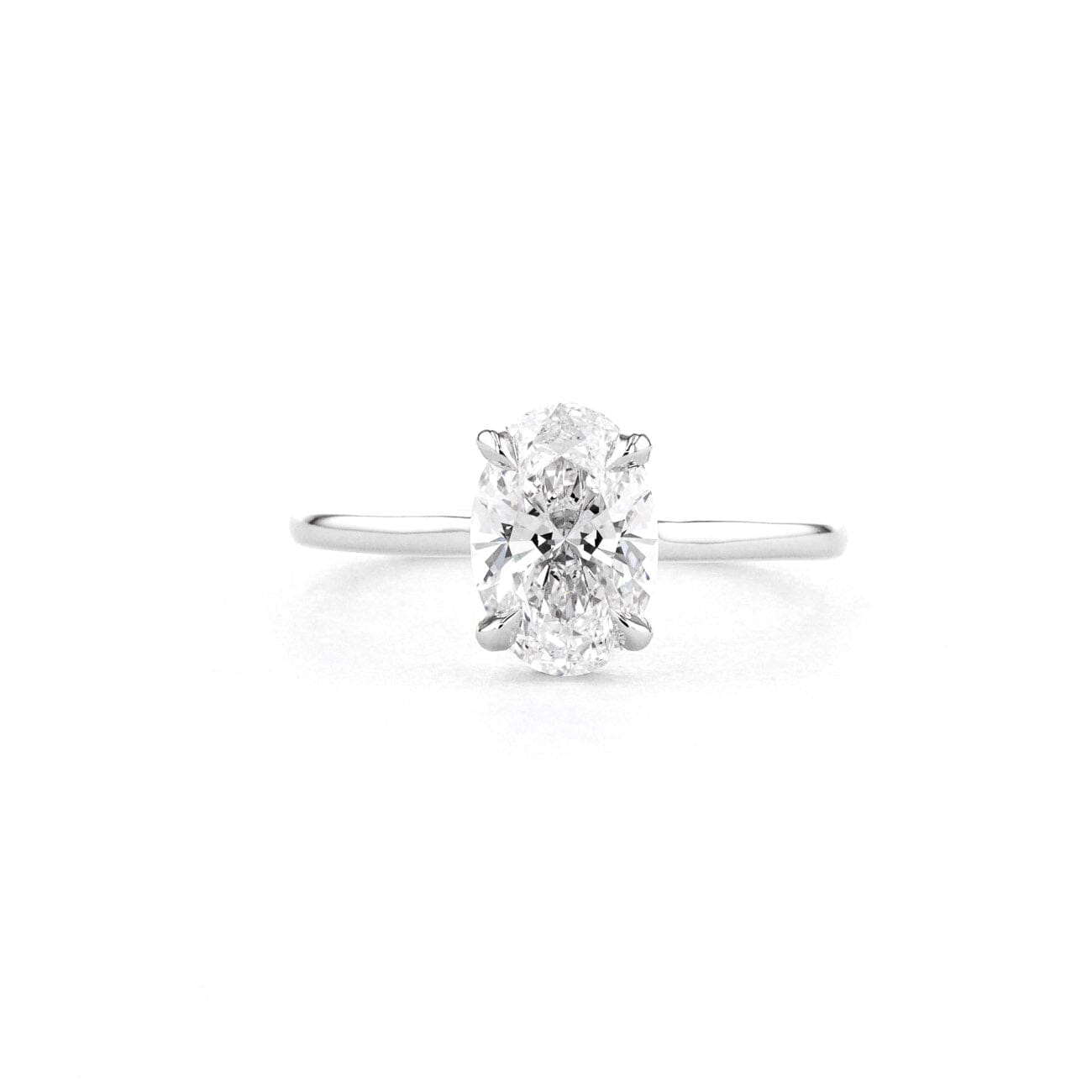 1.6mm Nicole Oval High Polish Engagement Rings Princess Bride Diamonds 